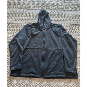 Duluth Trading Co Jacket Mens 3XL Gray Snagstop Hooded Full Zip Lightweight